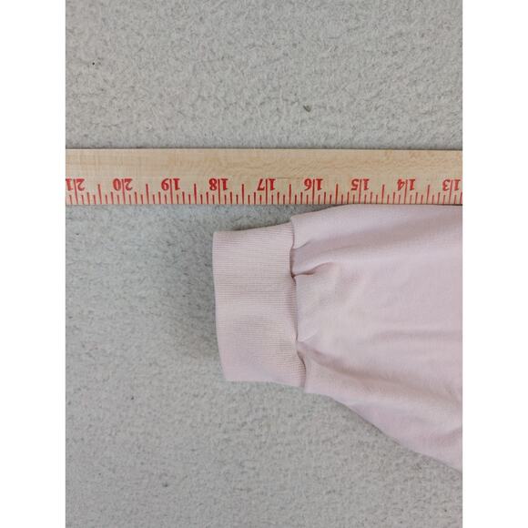 Levis Cropped Hoodie Sweatshirt Womens XL Baby Pink Drawstring Preppy - Picture 4 of 16